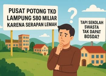 Bingung! Pusat Pangkas TKD Lampung 580 Miliar, Tapi Sekolah Swasta Masih Gigit Jari