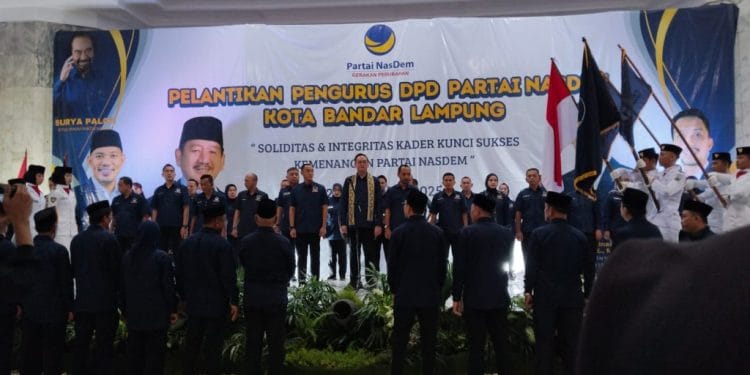 Naldi dan Ahmad Rizqy Resmi Pimpin DPD Nasdem Bandar Lampung