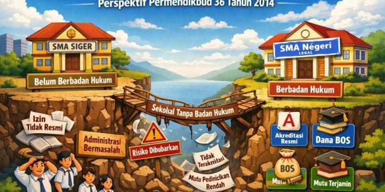 Uji Regulasi Pendirian Sekolah Swasta pada Kasus SMA Siger