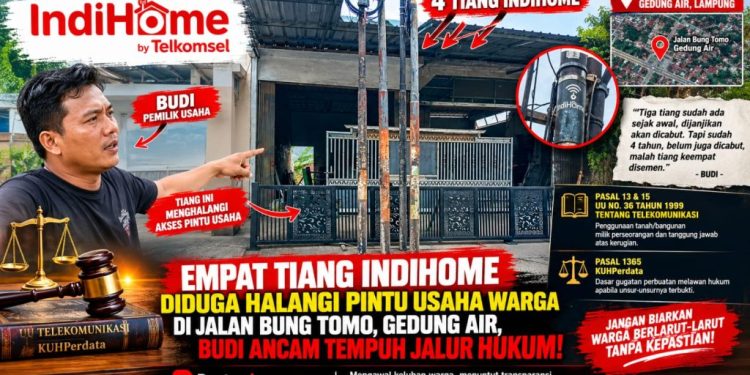 Budi Keluhkan Tiang Internet di Depan Tempat Usaha, Janji Pencabutan Disebut Tak Ditepati